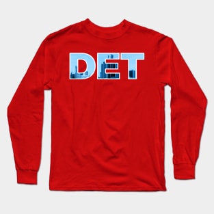 Detroit Pistons DET Skyline Long Sleeve T-Shirt